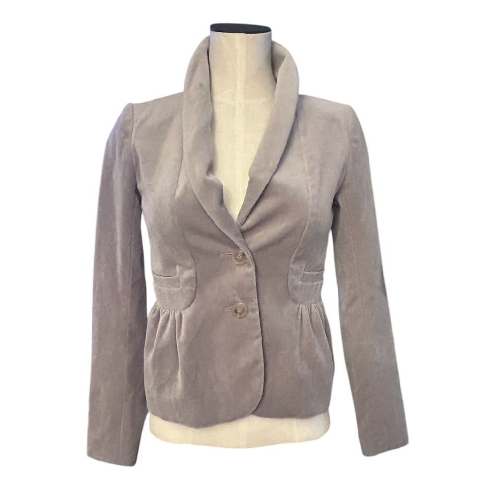 J. Crew Gray Blazer with Fitted Design and Shawl Collar